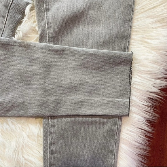 FLYING MONKEY MID RISE CROP RAW EDGE SKINNY GRAY - Picture 5 of 7